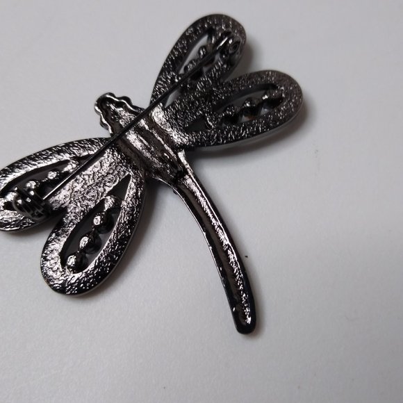 Blue And Purple Dragonfly Brooch - Picture 13 of 15